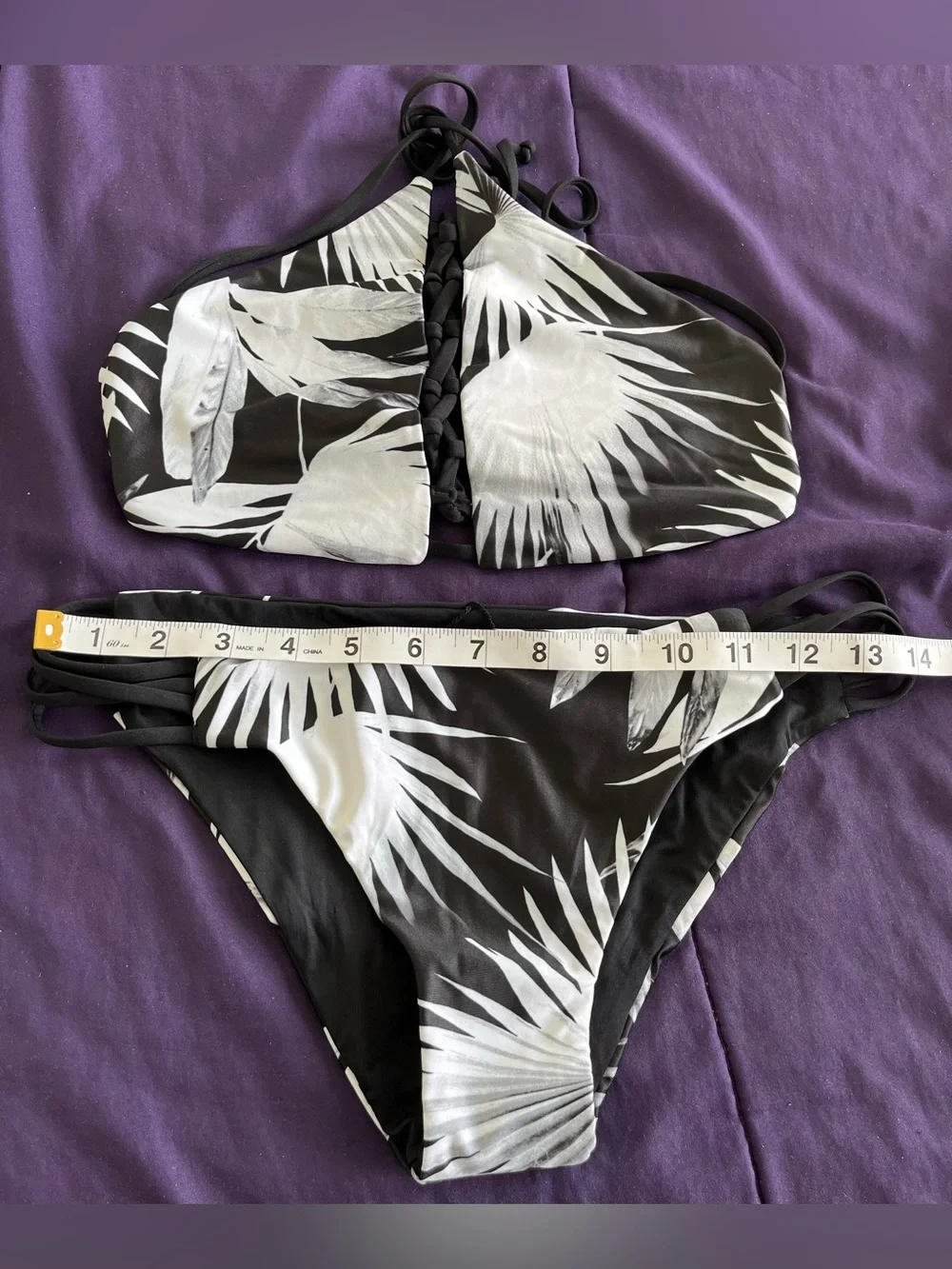 NEW L*Space Floral Reversible Bikini Set Nikki Top & Low Down Bottoms Medium